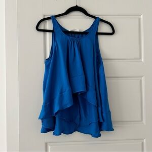 Zara Asymmetrical Hem Top - Cobalt Blue